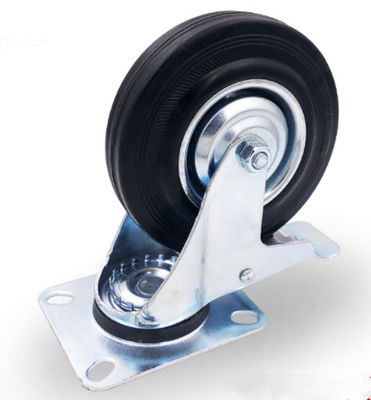 4 pouces fermant à clef des roues de roulette pivotent roulette avec des roues en caoutchouc de frein 100mm