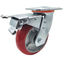 La roulette de pivot de 8 pouces roule les roues oranges résistantes de fer de roue de roulette d'unité centrale