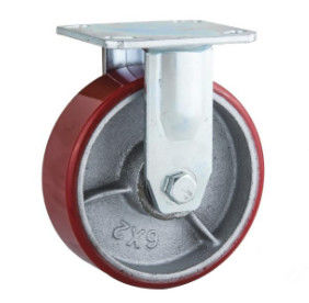 roulette rouge d'unité centrale de roue résistante de fonte 8 pouces
